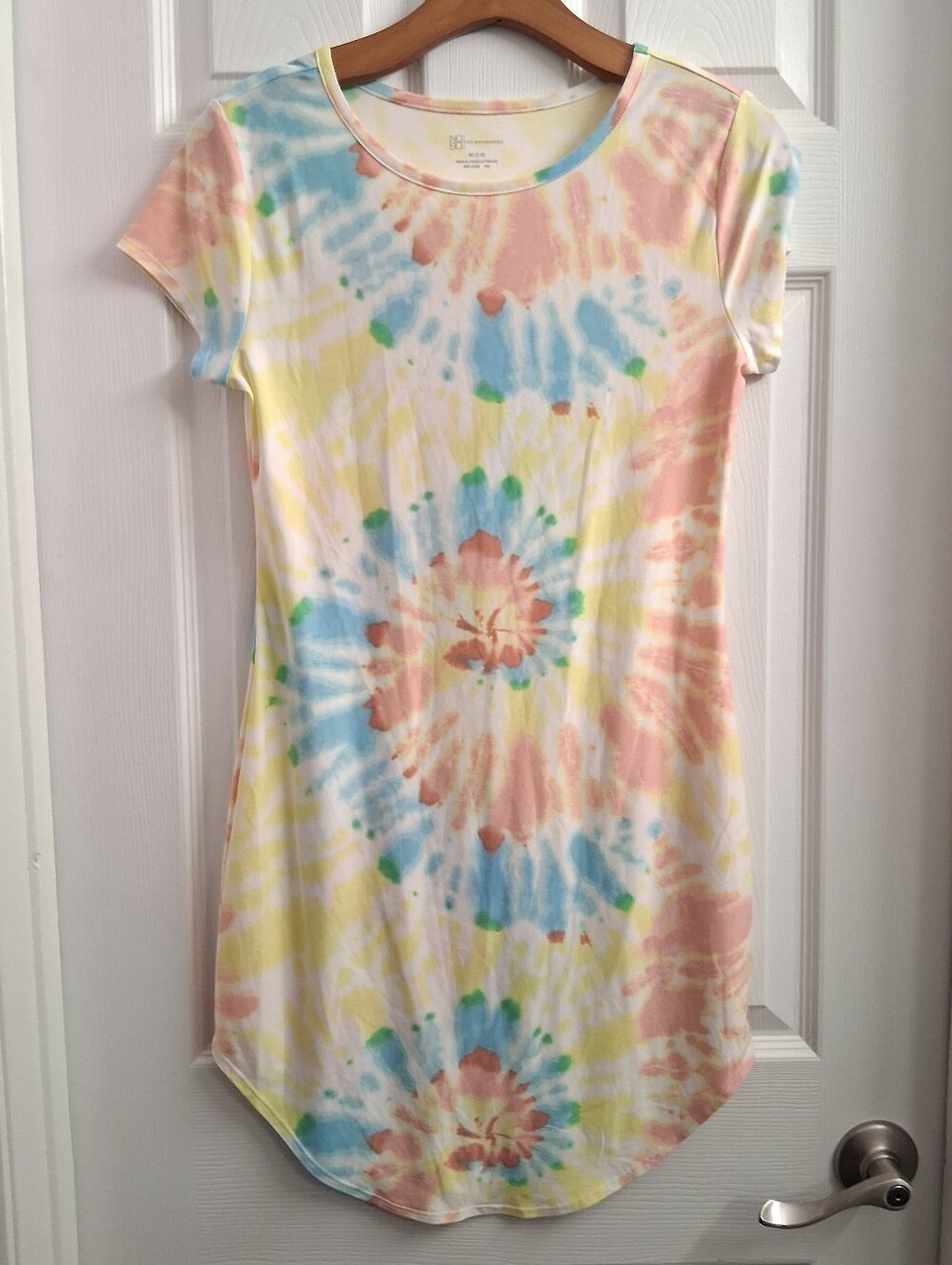 No Boundaries Tie Dyed Print Dress Juniors Medium 7-9